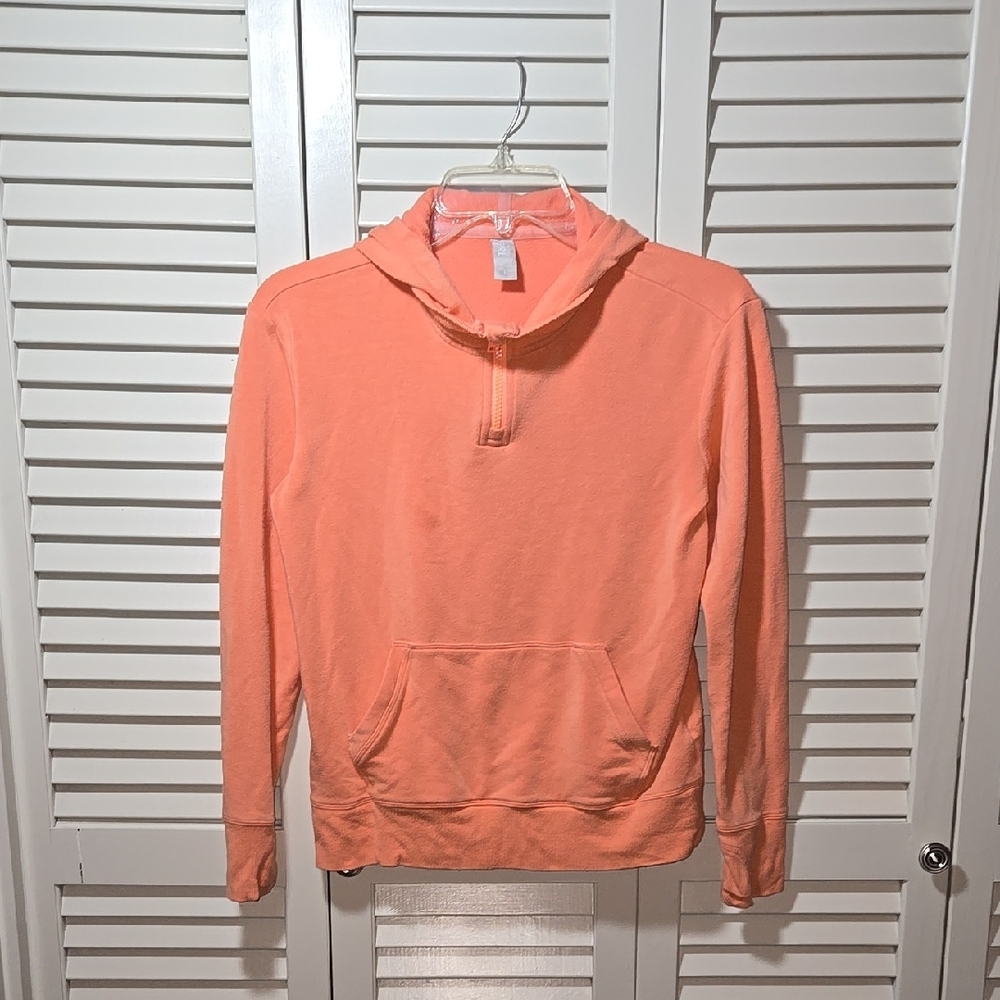 Girl's Large Athleta Orange Coral Hoodie Sweatshirt